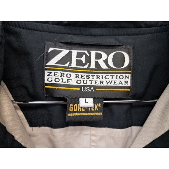 Zero Restriction Jacket Men Large Black Gore Tex Performance Golf Windbreaker - Picture 2 of 9